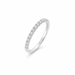 American Diamond Silver Band Ring - ZILVARA